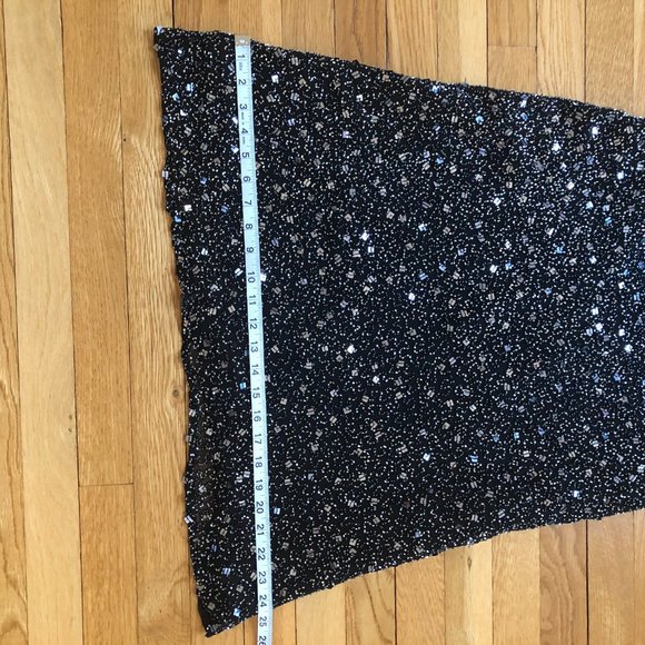 Stenay Vtg 90s Black Silk Beaded Full Length Dress Glamcore Old Money Sparkly - Picture 9 of 16